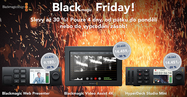 Blackmagic Design Black Friday 2017! Slevy až 30 %!