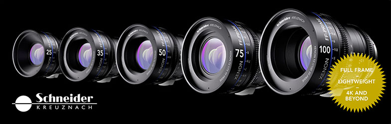 Schneider Xenon FF Prime T2.4/18mm T2.1/25mm, T2.1/35mm, T2.1/50mm, T2.1/75mm T2.1/100mm
