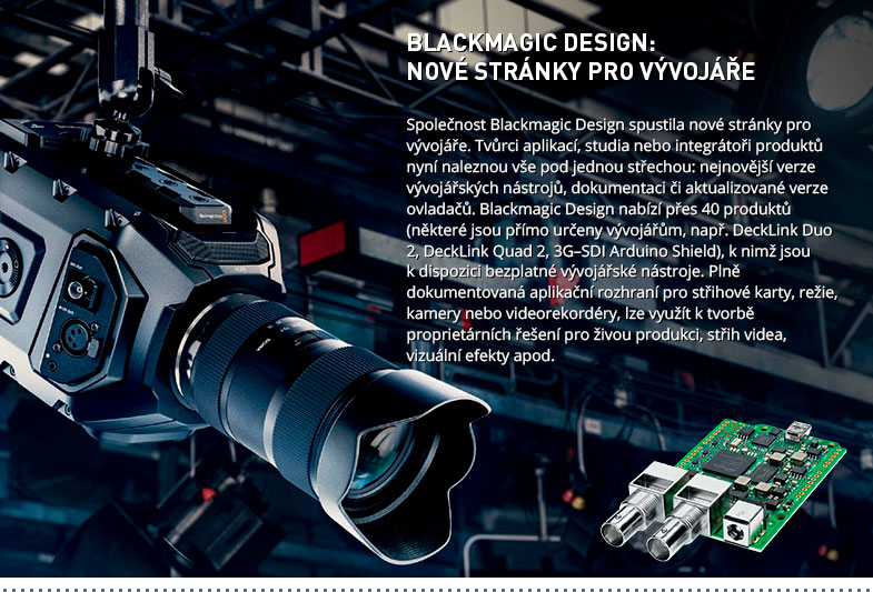 BLACKMAGIC DESIGN DEVELOPER WEB SITE