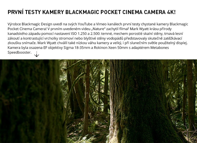 BLACKMAGIC POCKET CINEMA CAMERA 4K