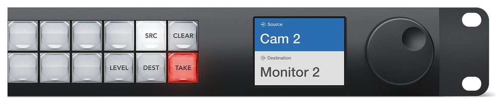 Blackmagic Videohub Master Control Pro – Mando giratorio y pantalla LCD