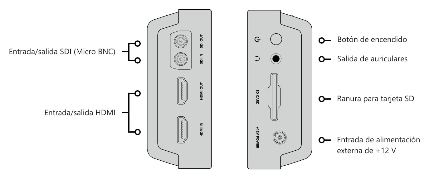 Video Assist 5″ 3G – Conexiones