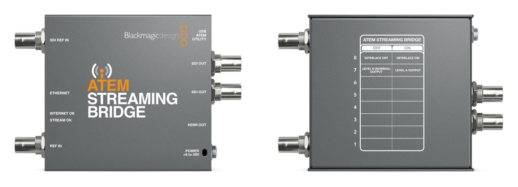 ATEM Streaming Bridge – Ajuste con miniinterruptores o por USB-C