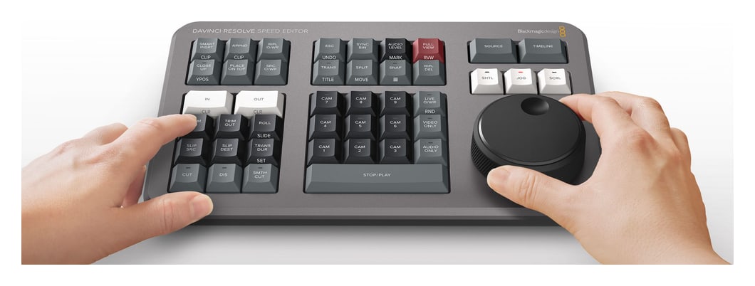 DaVinci Resolve Speed Editor – Dial de búsqueda para recortes en directo