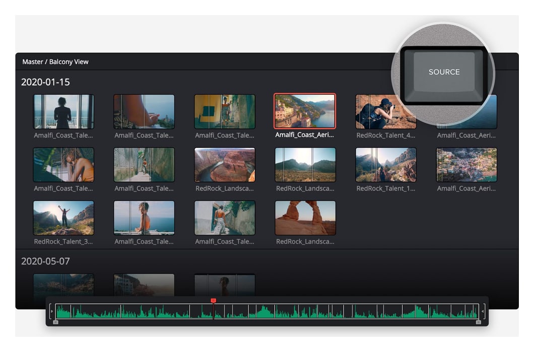DaVinci Resolve Speed Editor – Cinta de origen