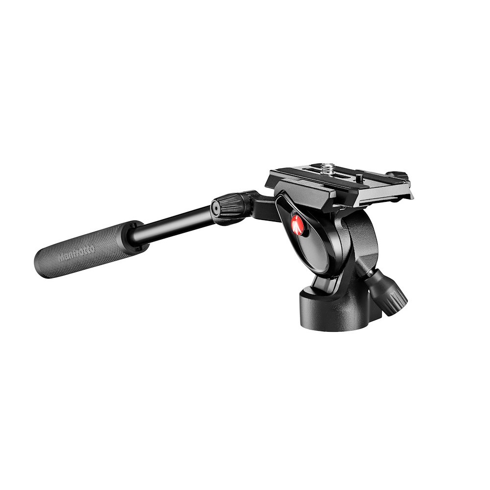 Vista lateral de la Manfrotto MVH400AH con barra panorámica