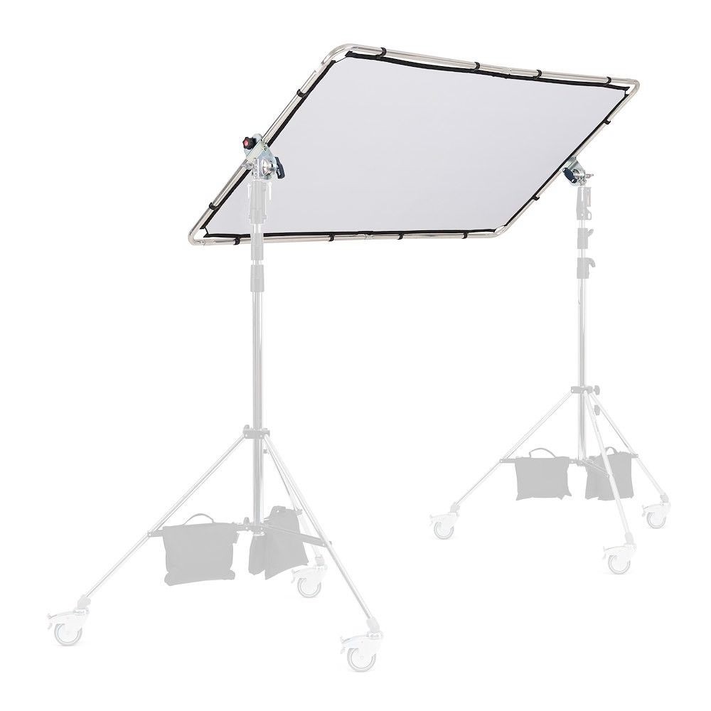 Montáž Manfrotto Pro Scrim Medium na dva stojany