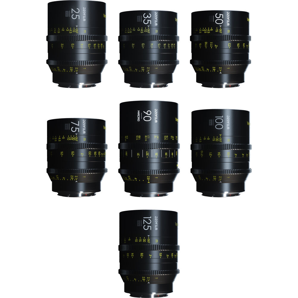 DZOFILM Vespid Kit B (25, 35, 50, 75, 100, 125 T2.1 + Macro 90mm T2.8) (EF Mount)