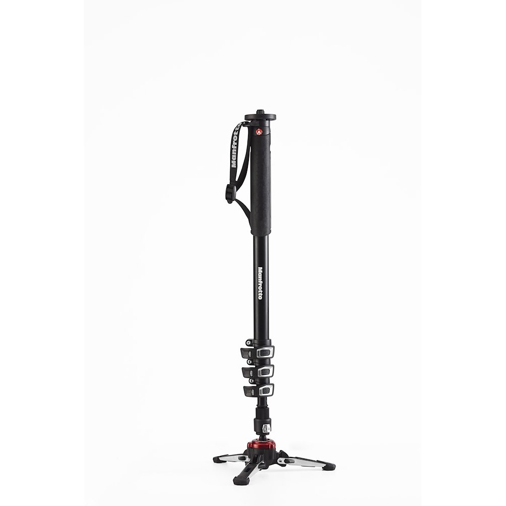 Monopié de vídeo de aluminio Manfrotto MVMXPROA4 con base FLUIDTECH abierta