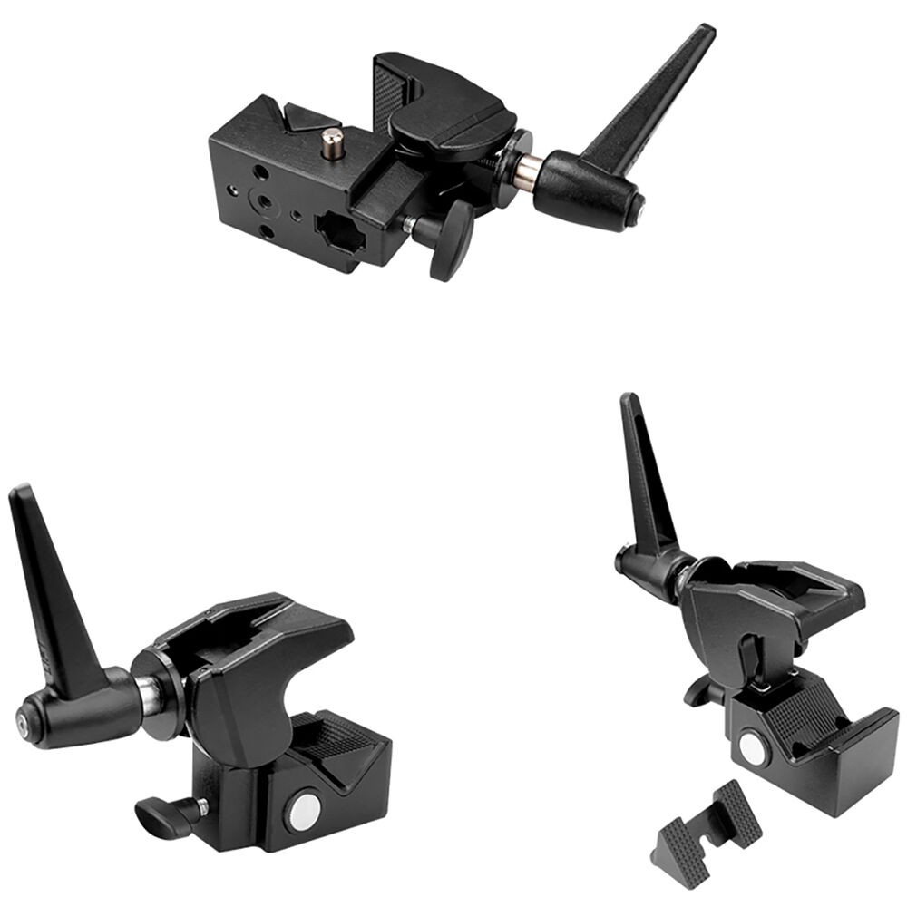 Detalle de mordazas y cuña de la Manfrotto 035C