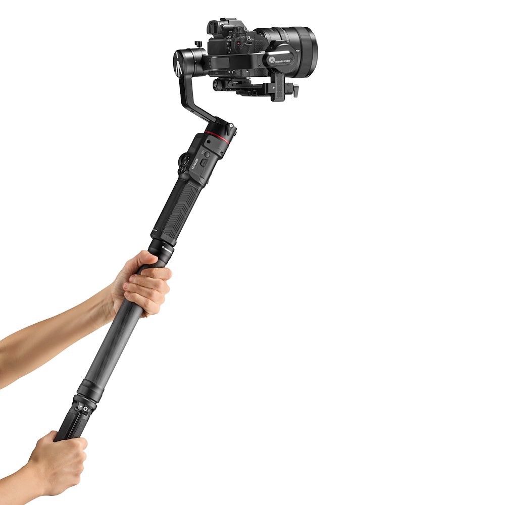 Manfrotto MVGEXT en un agarre de gimbal estándar