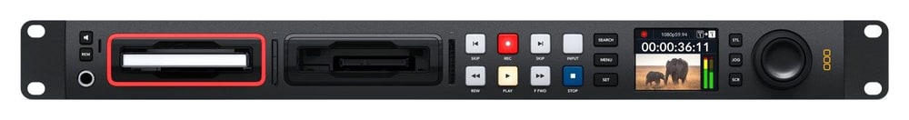 HyperDeck Studio HD Pro – Rueda de búsqueda metálica con embrague