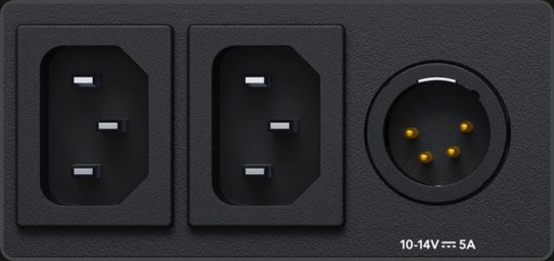 HyperDeck Studio 4K Pro – Dos fuentes de alimentación redundantes