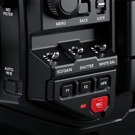 Blackmagic URSA Broadcast G2 – Mandos al tacto y pantalla de estado
