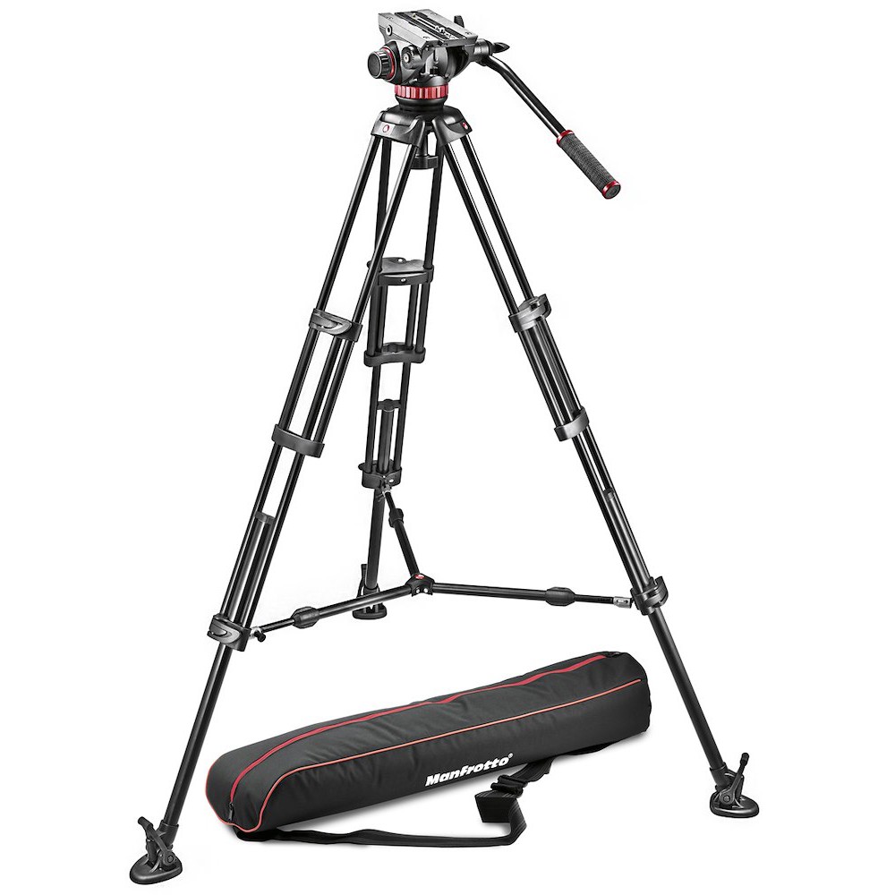 Kit profesional de trípode de vídeo Manfrotto MVH502A,546BK-1