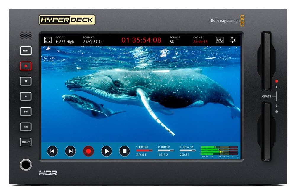HyperDeck Extreme 4K HDR – Diseño moderno con controles clásicos