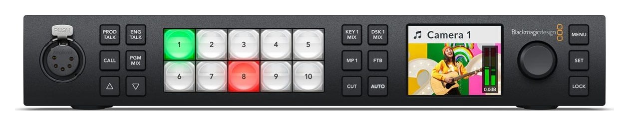 ATEM 1 M/E Constellation HD – Panel de control en el frontal