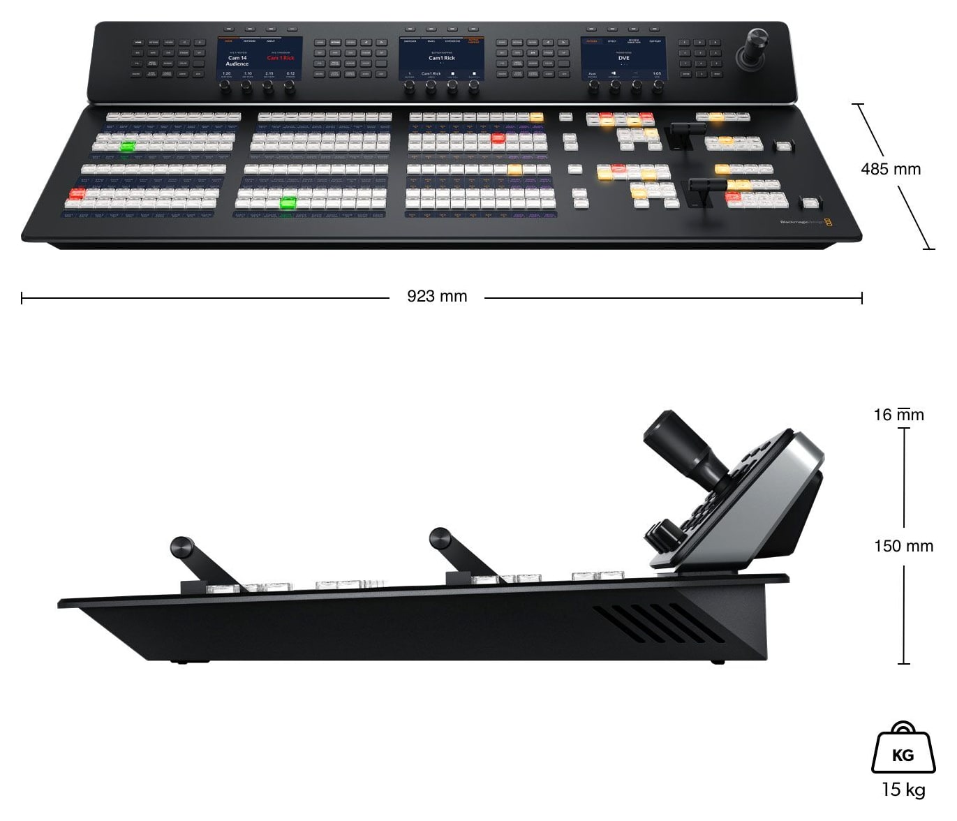 ATEM 2 M/E Advanced Panel 30 – Dimensiones