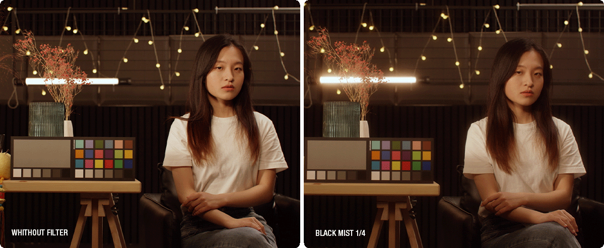 Muestra oficial del efecto del filtro KOOP Black Mist 1/4