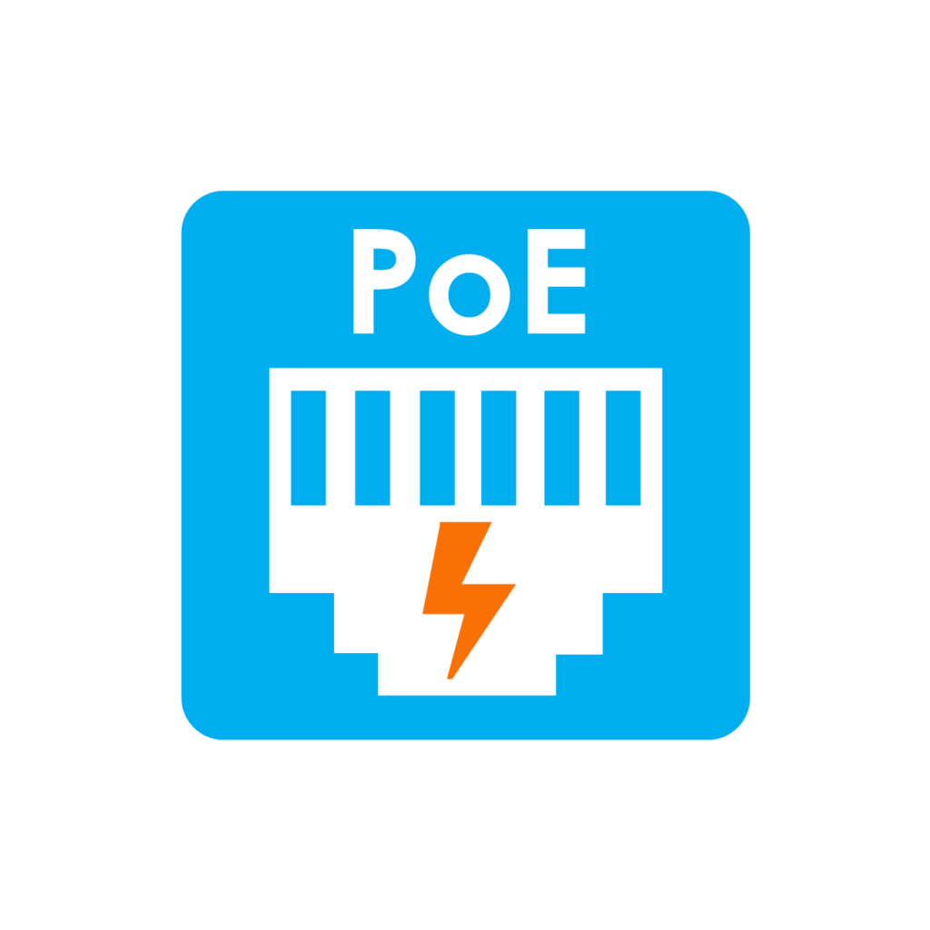 Símbolo de alimentación PoE por Ethernet