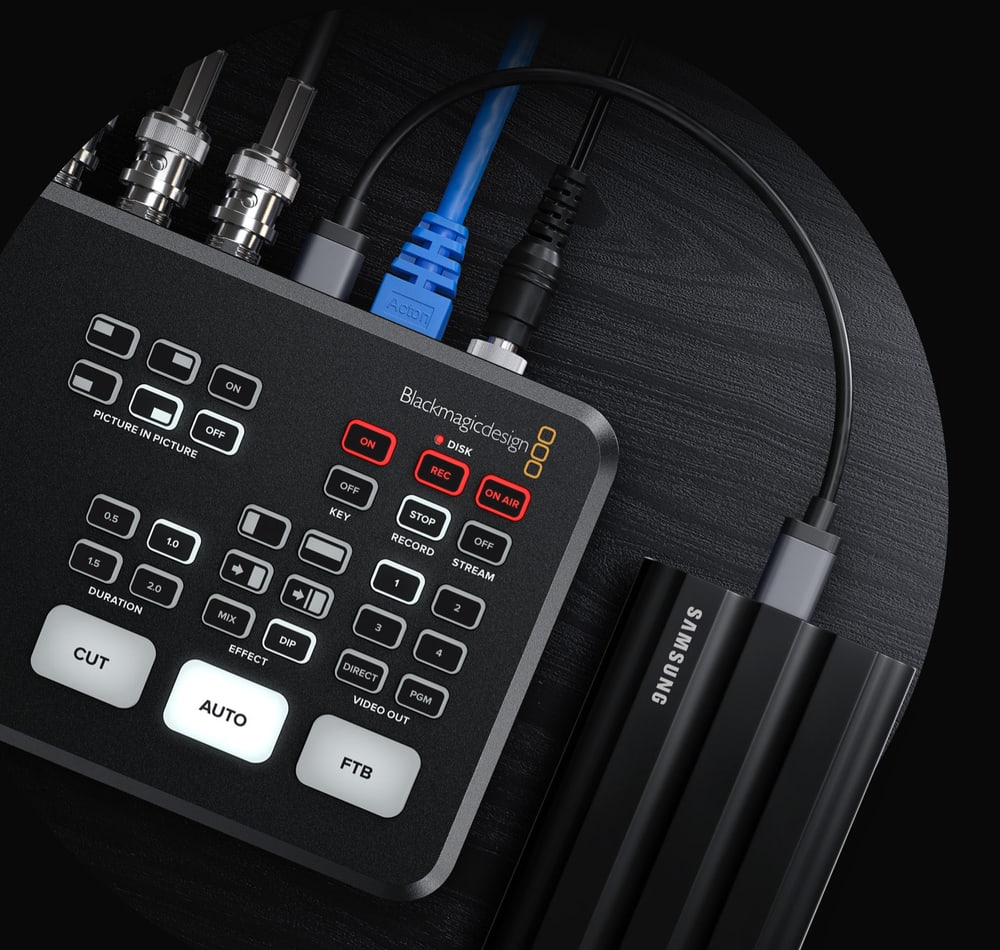 ATEM SDI Pro ISO – Grabación en discos USB