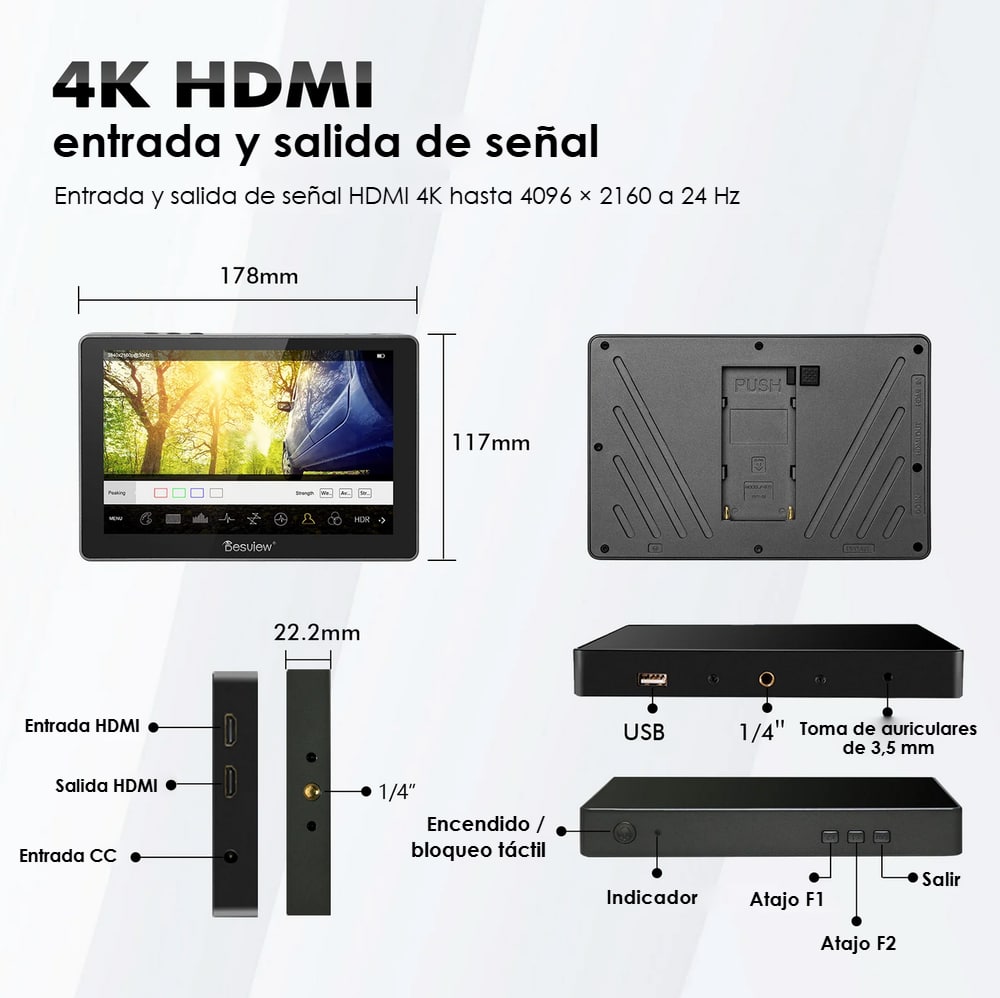 Entrada y salida HDMI 4K