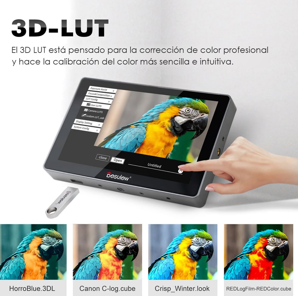 LUT 3D personalizados desde memoria USB