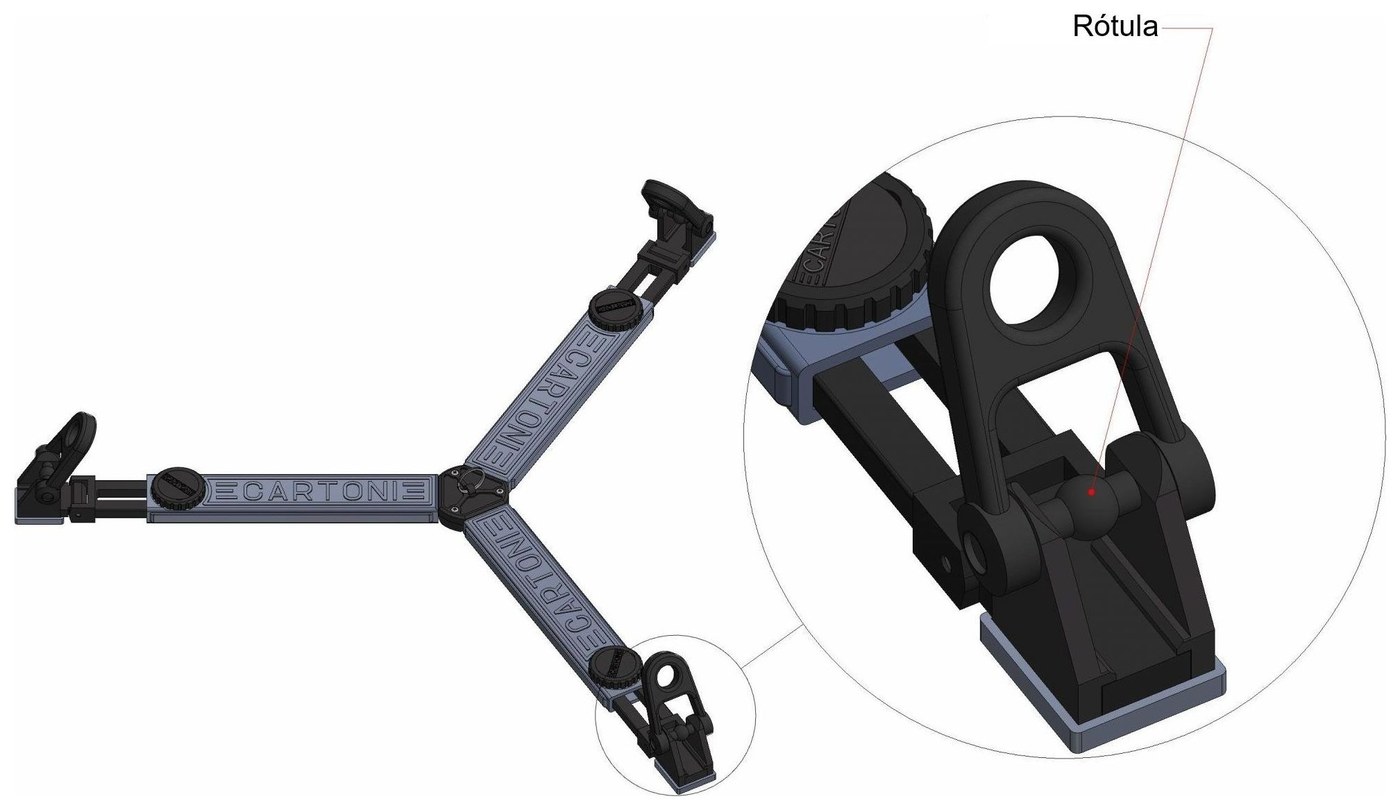 Cartoni S832/F araña de suelo ENG/EFP, flexible – Rótula