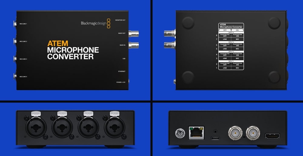 ATEM Microphone Converter – Entradas combinadas XLR/TRS