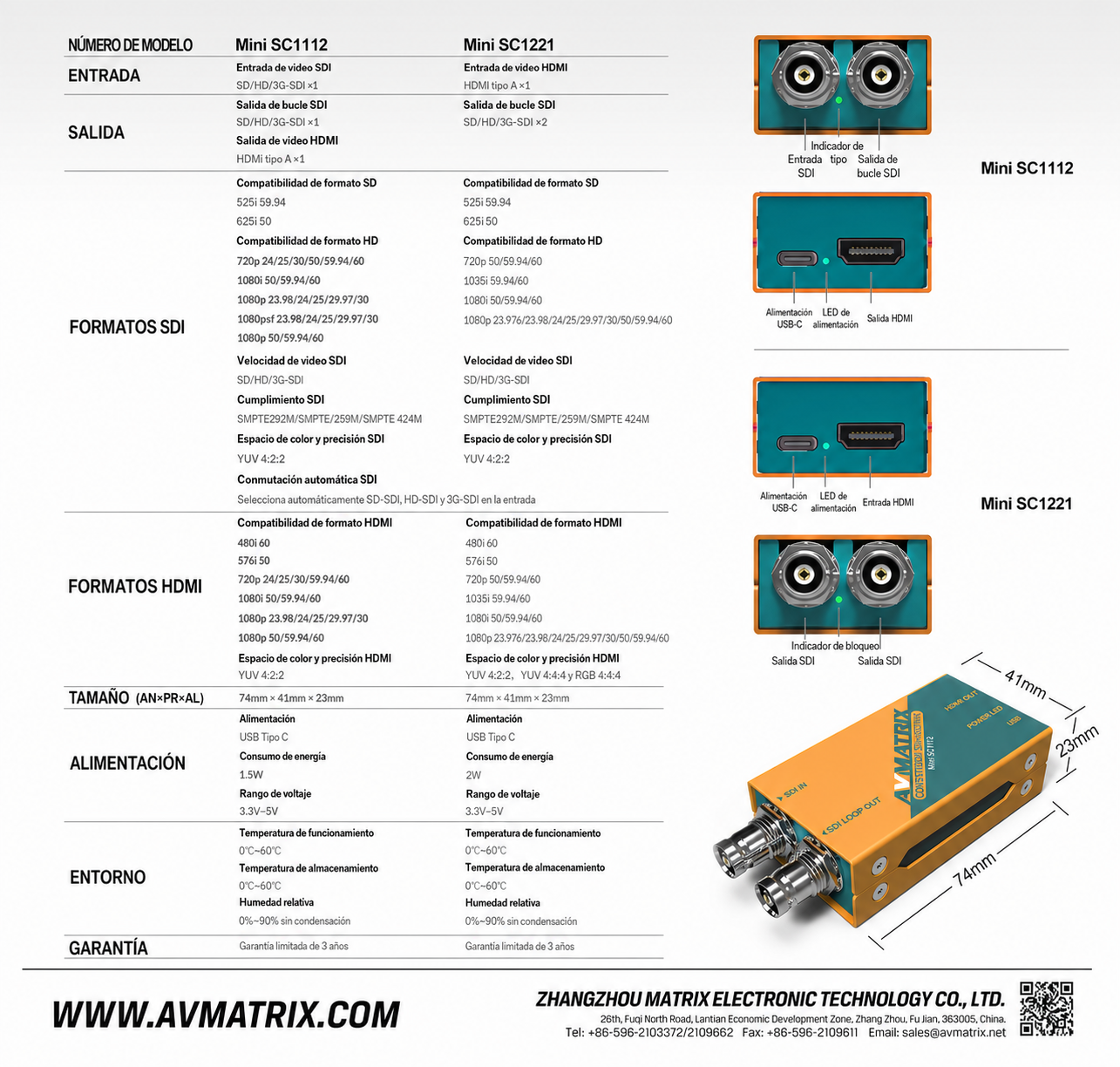 AVMATRIX Mini SC1112 – infografika 5