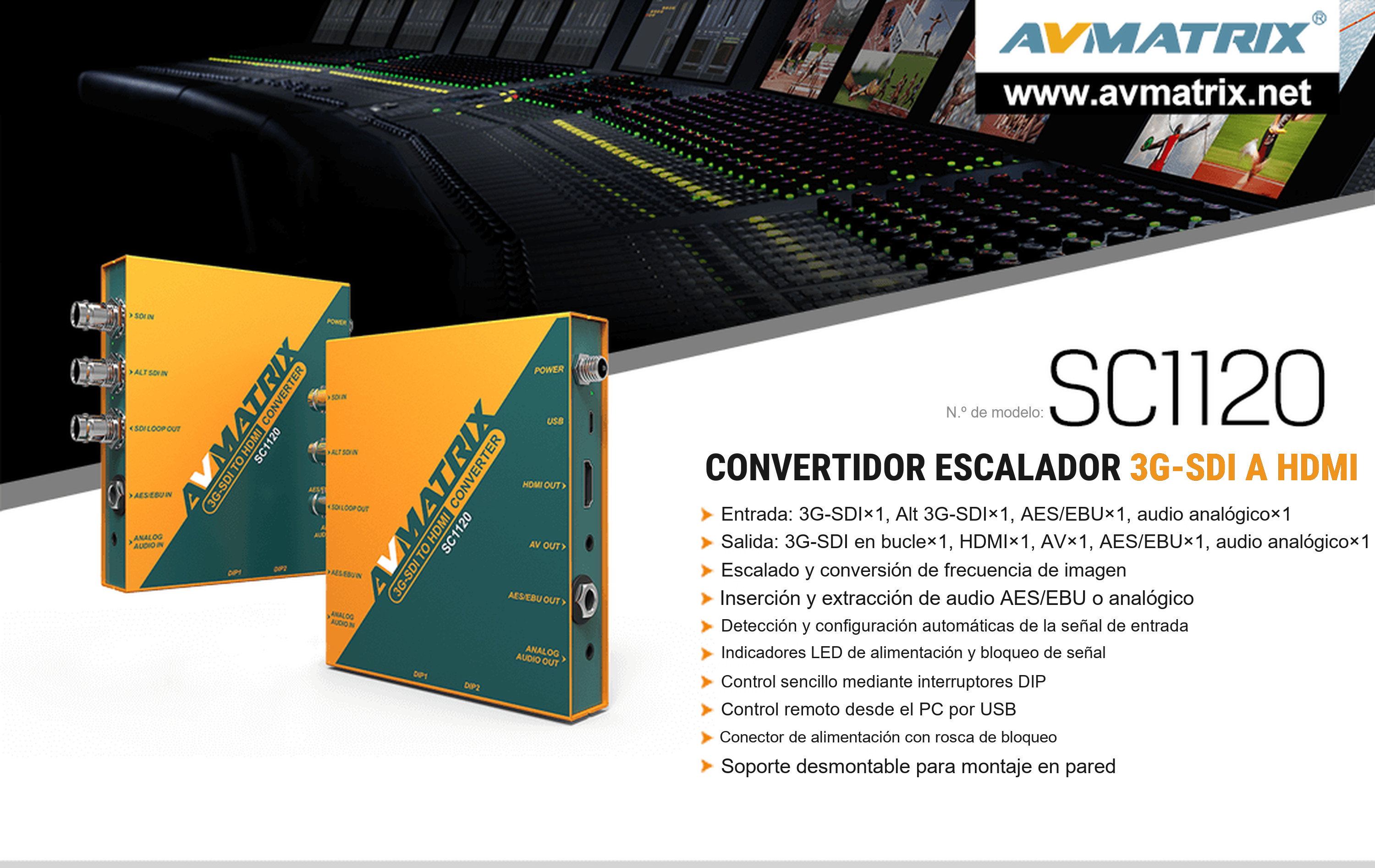 AVMATRIX SC1120 – infografía