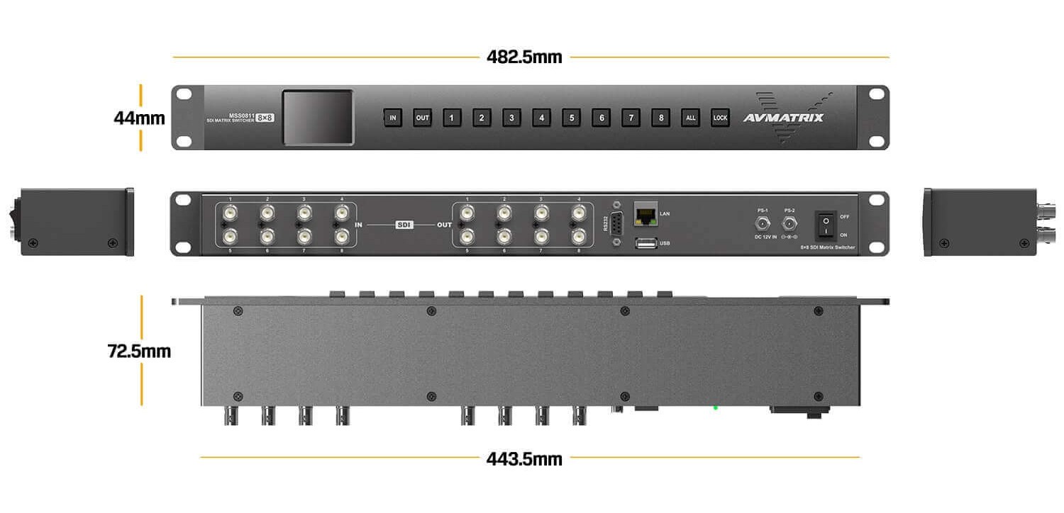 AVMATRIX MSS0811 – Diseño compacto de 1RU