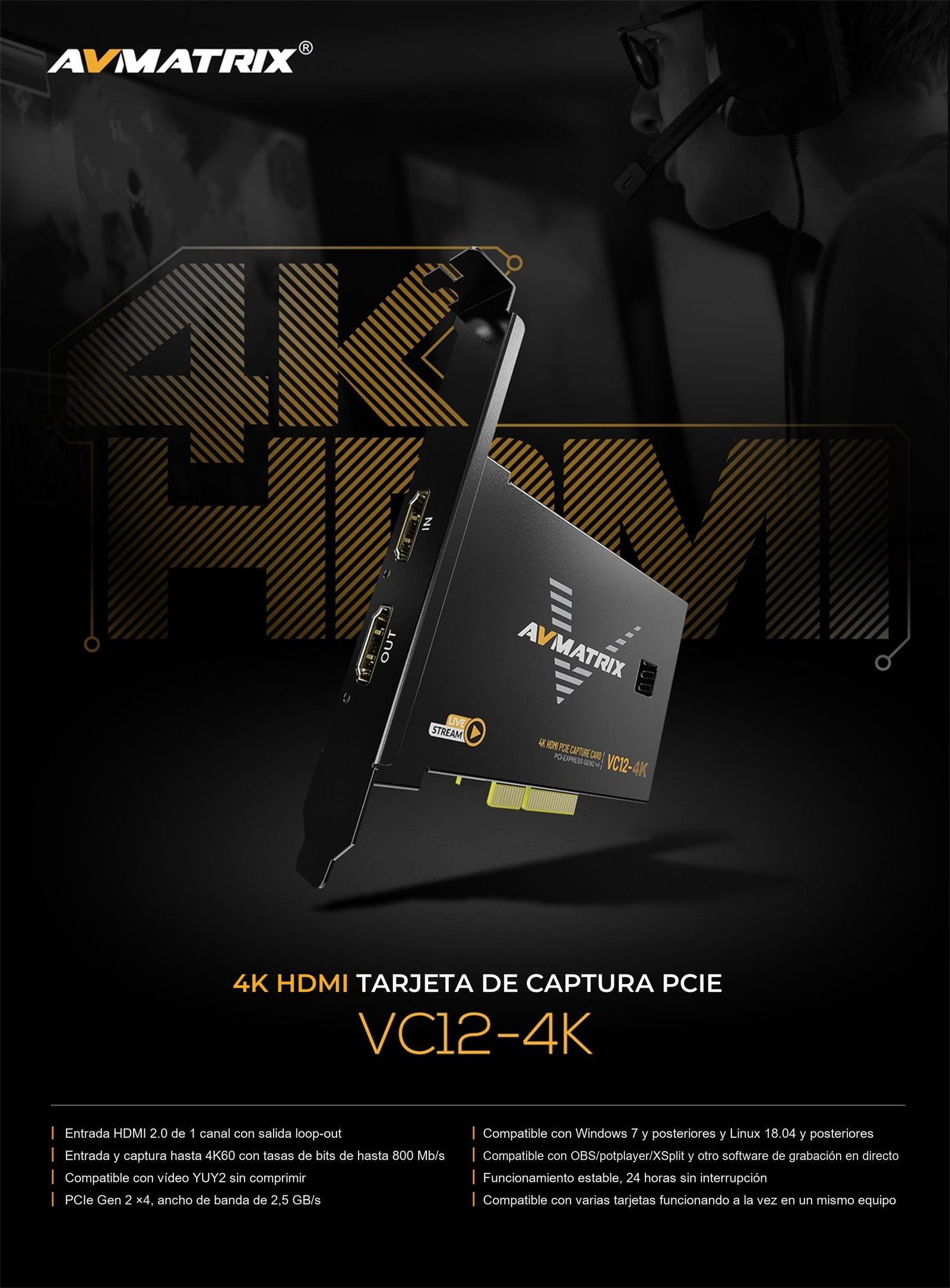 AVMATRIX VC12-4K – infografía