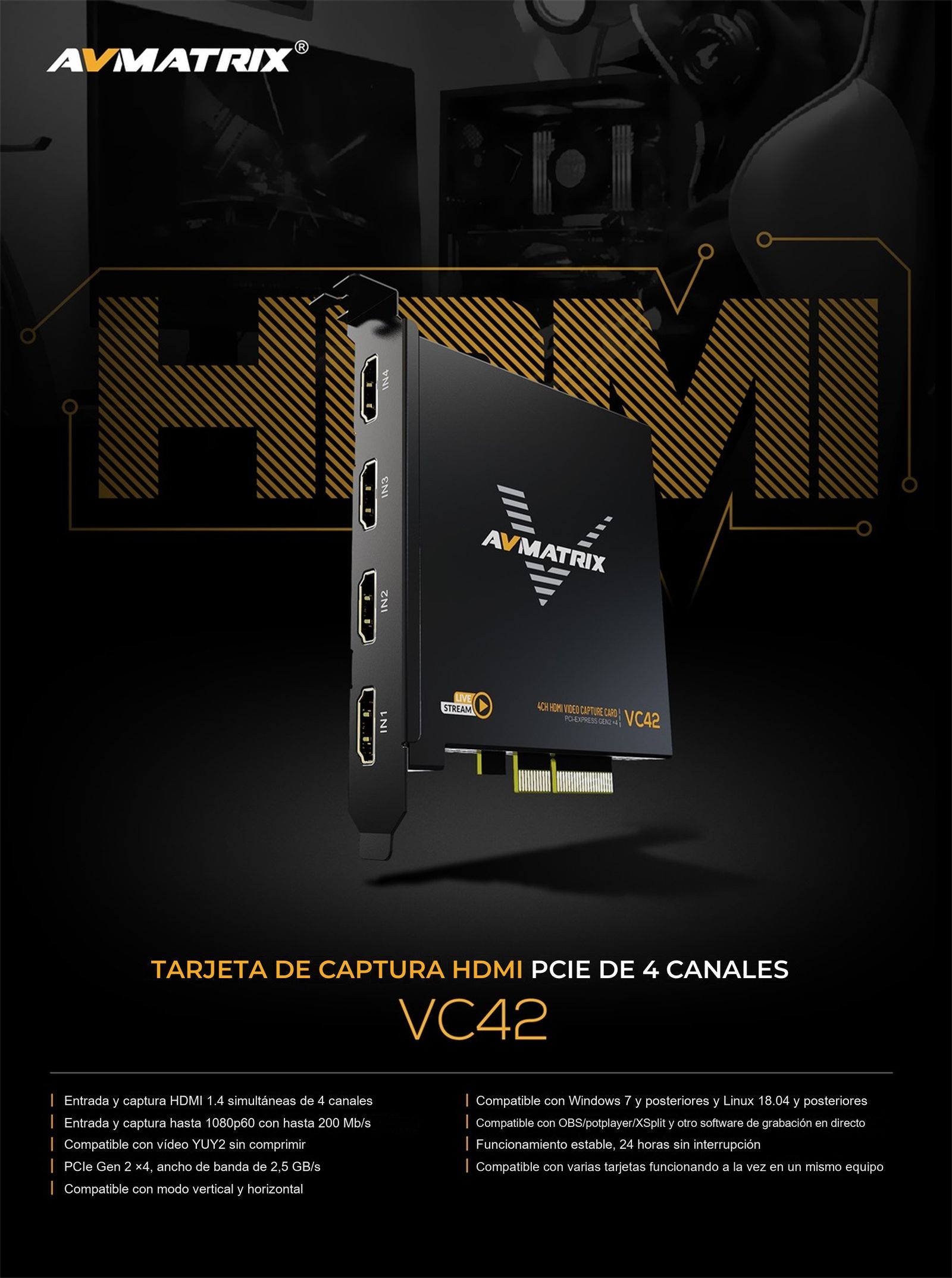 AVMATRIX VC42x – infografía