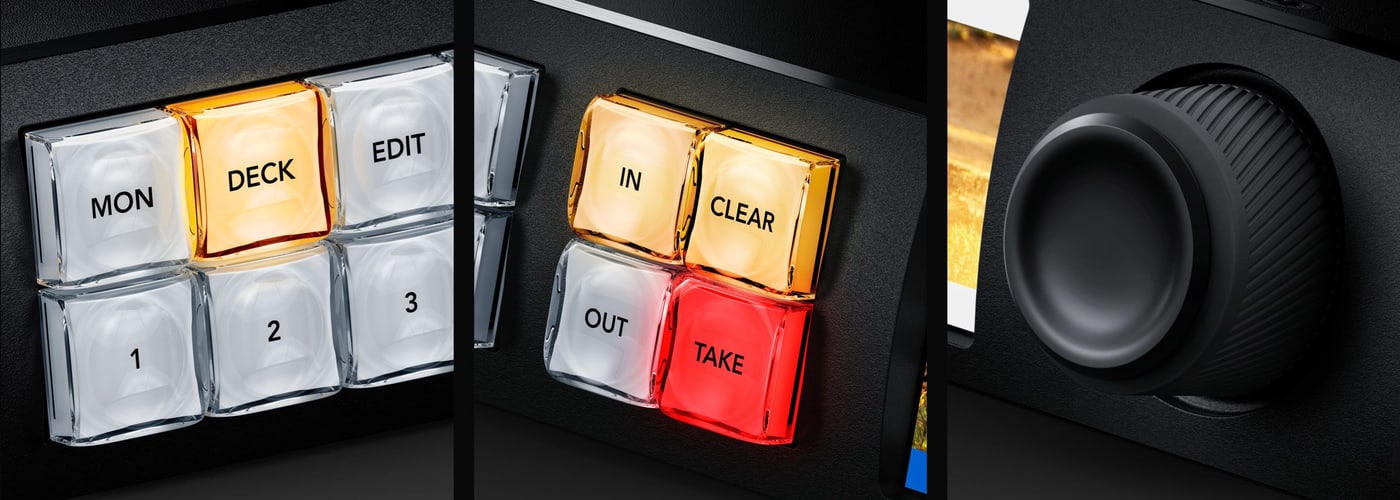 Blackmagic Videohub 40x40 12G – Elegante panel de control frontal