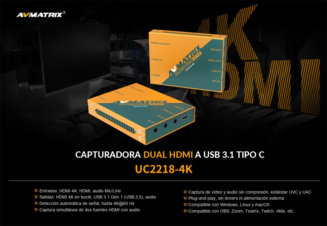 AVMATRIX UC2218-4K – infografía
