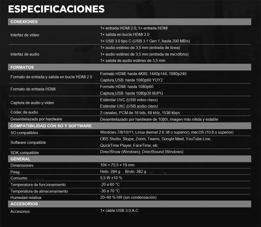AVMATRIX UC2218-4K – infografía