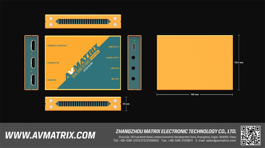 AVMATRIX UC2218-4K – infografía