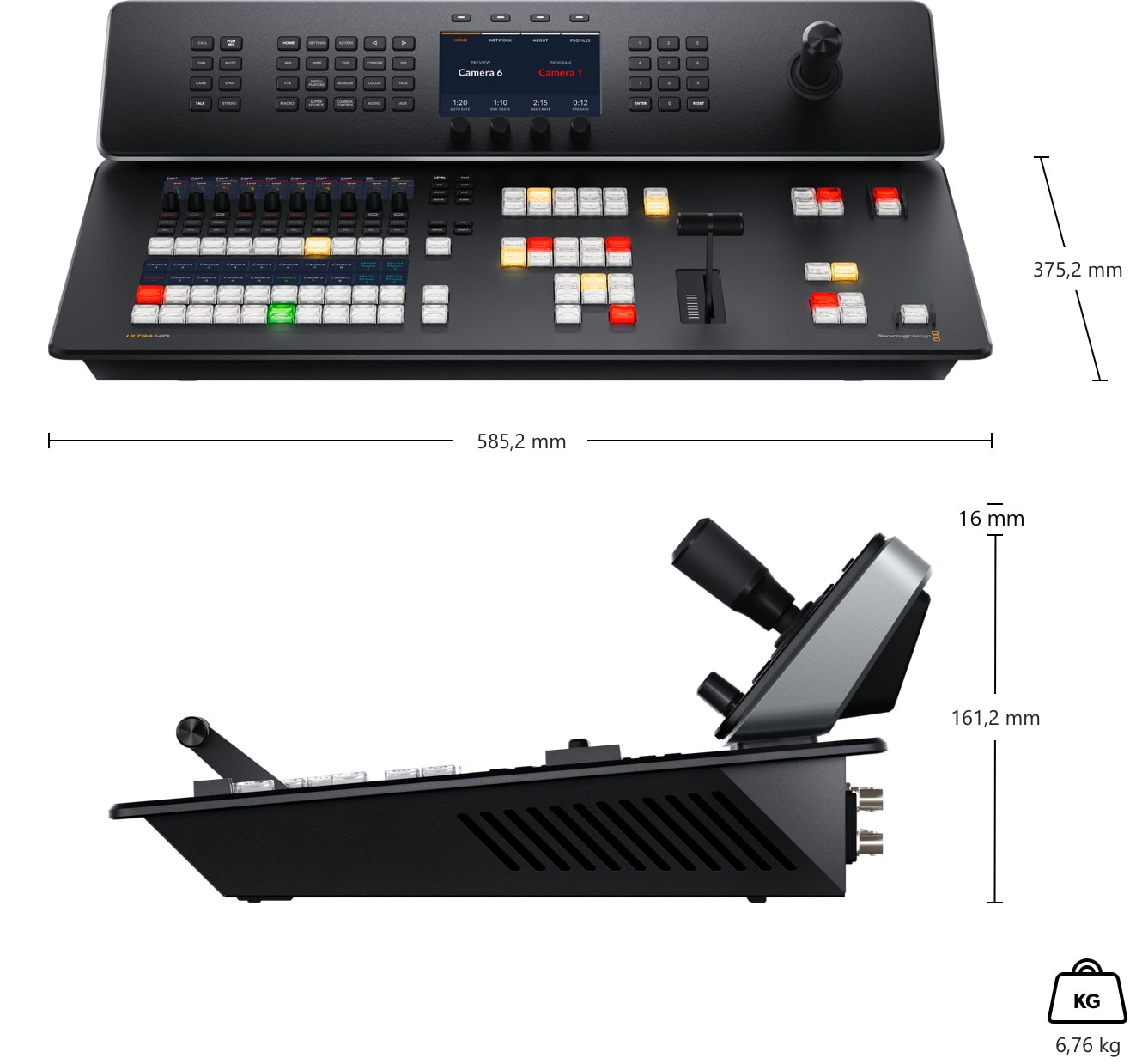 ATEM Television Studio 4K8 2TB – Dimensiones y peso