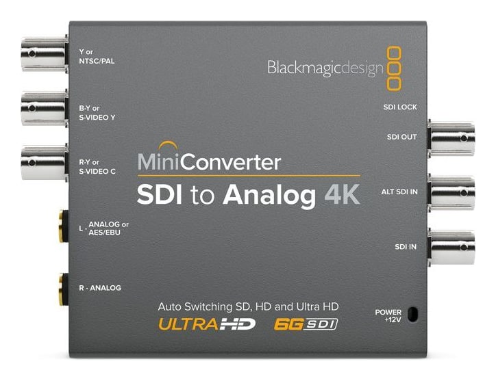 Mini Converter SDI to Analog 4K – Por componentes, S-Video y compuesto