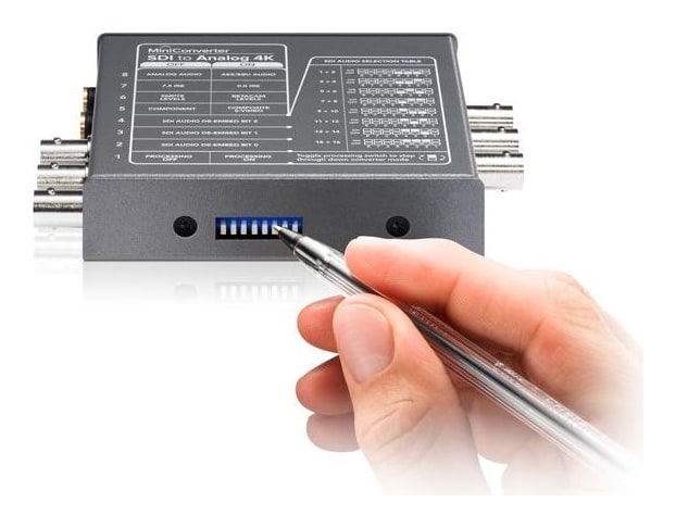 Mini Converter SDI to Analog 4K – Ajustes con microinterruptores o por USB