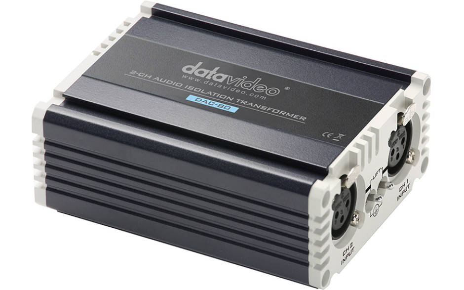 Pasivní dvoukanálový audio transformátor Datavideo DAC‑80