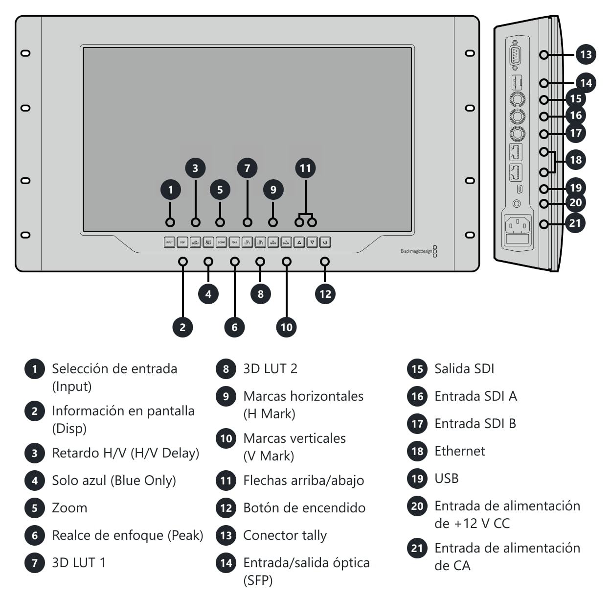 SmartView 4K – Conexiones y controles