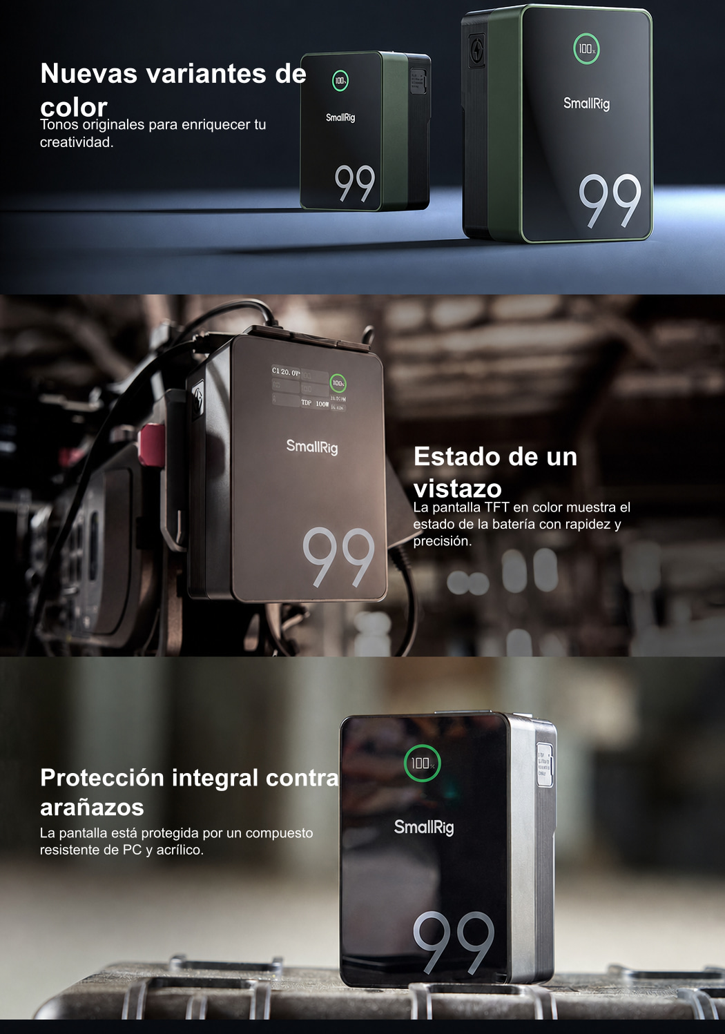Infografía de producto traducida SmallRig VB99 Pro 6/10