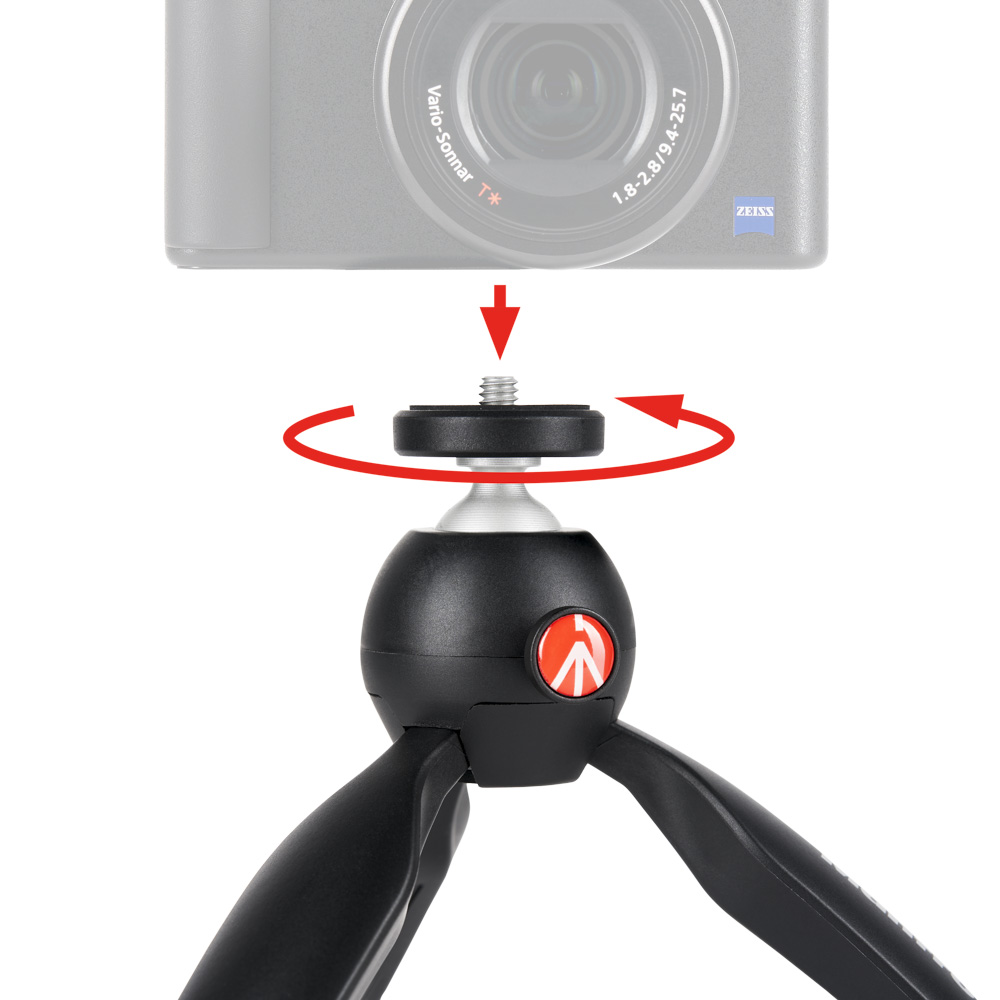 Pevné připojení 1/4 palce stativu Manfrotto PIXI MII