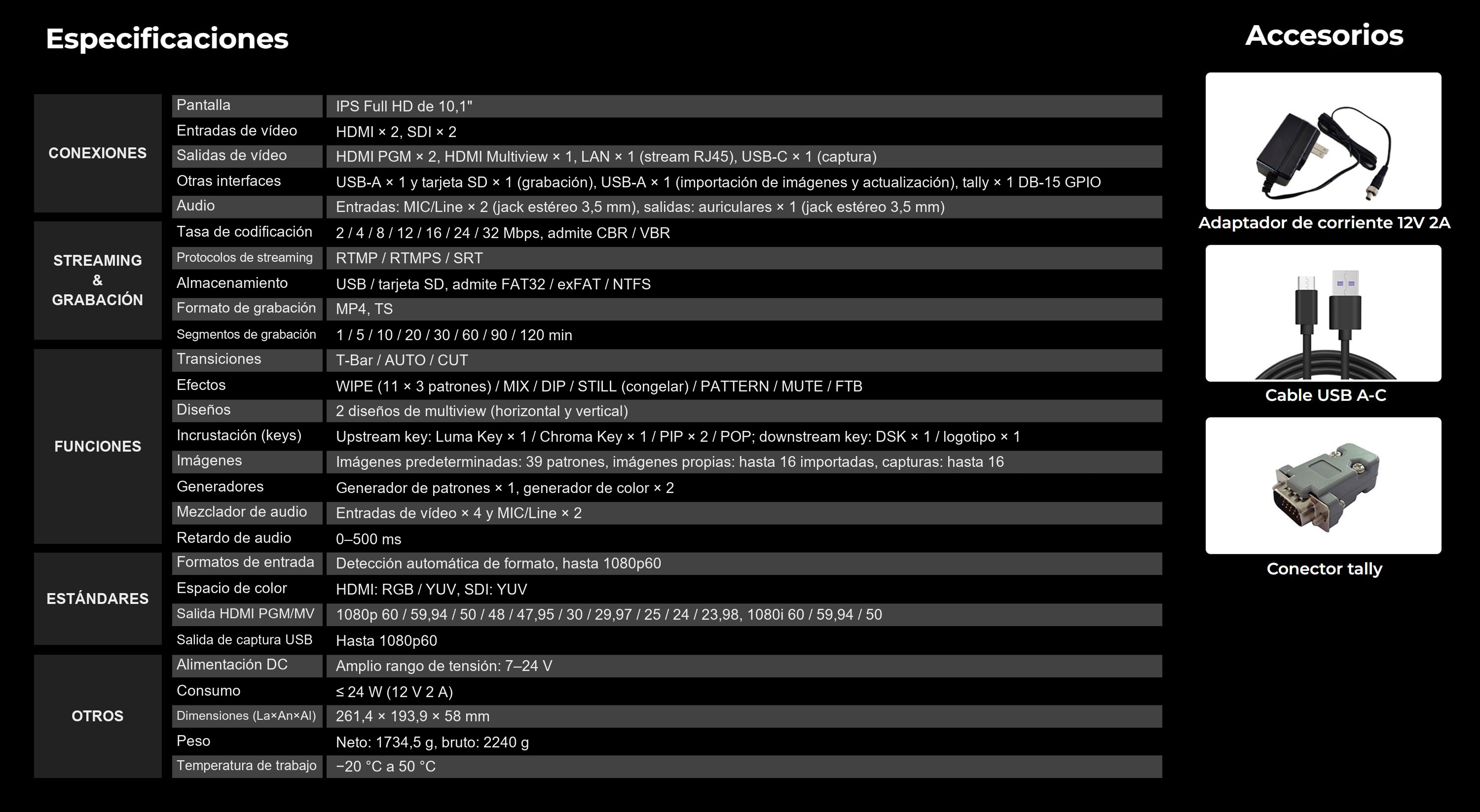 AVMATRIX Shark S4 Plus – especificaciones