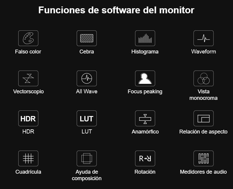 Funciones de software del monitor