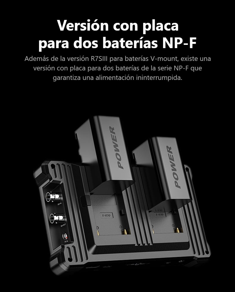 Desview R7SIII – Opciones de alimentación