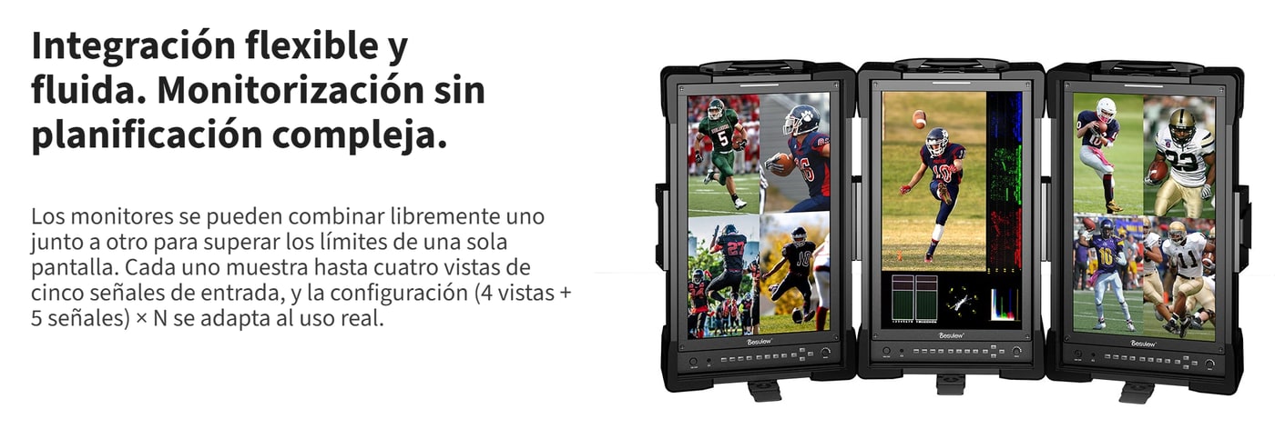 Varios monitores uno junto a otro
