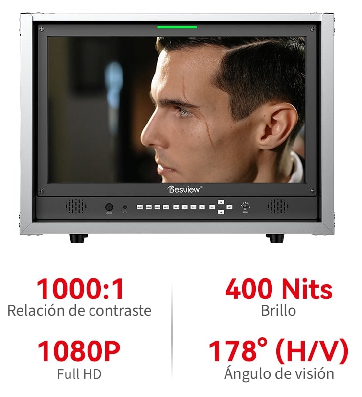Pantalla 1080p de colores vivos